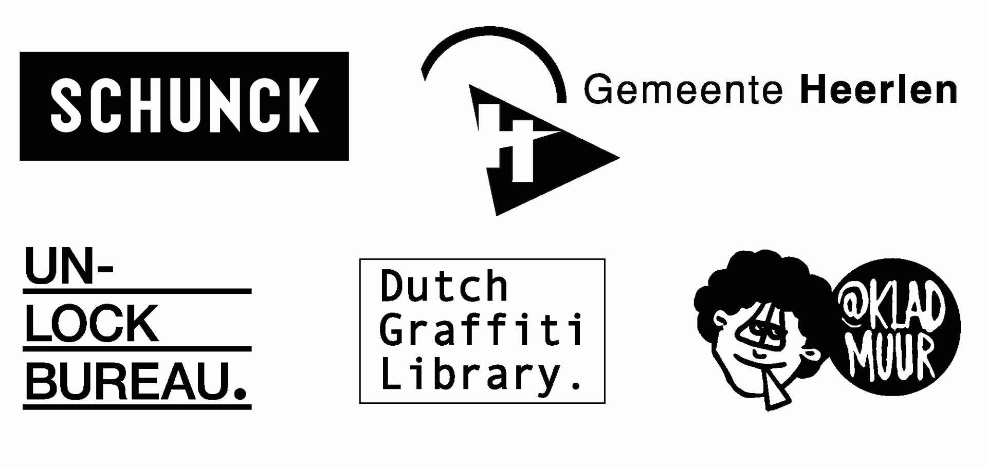 Presented by SCHUNCK and Gemeente Heerlen, with Unlock Bureau, the Dutch Graffiti Library and Kladmuur